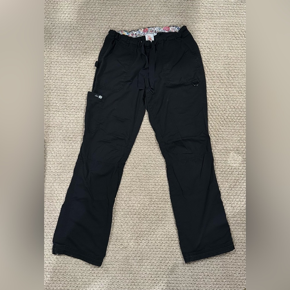 Koi black scrubs, Size: M, Tall, adjustable ankles, used.